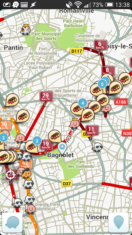 interface waze riche