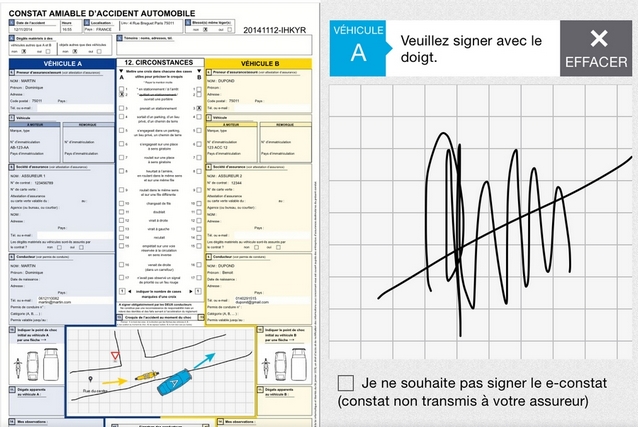 constat amiable électronique