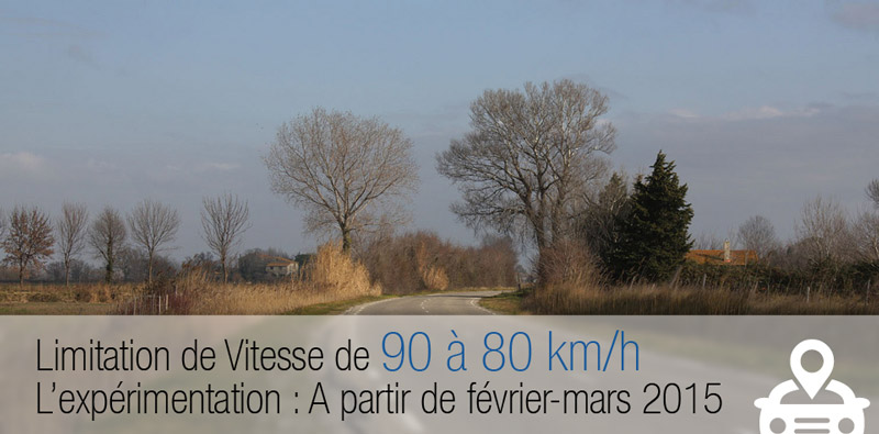 Abaissement de la limitation de vitesse de 90 à 80km/h