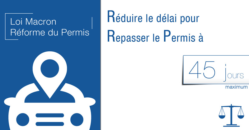 Repasser le permis en 45 jours maximum avec la loi Macron