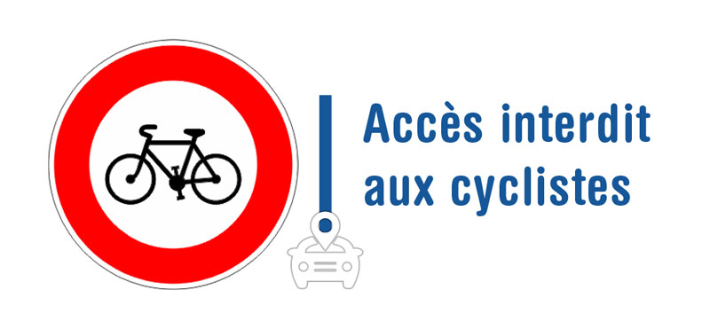 Sticker interdit aux vélos