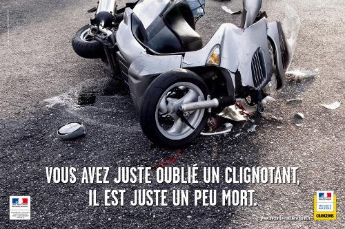 oubli du clignotant moto