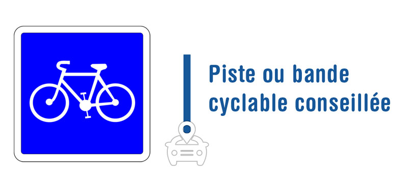 piste bande cyclable conseillée C113