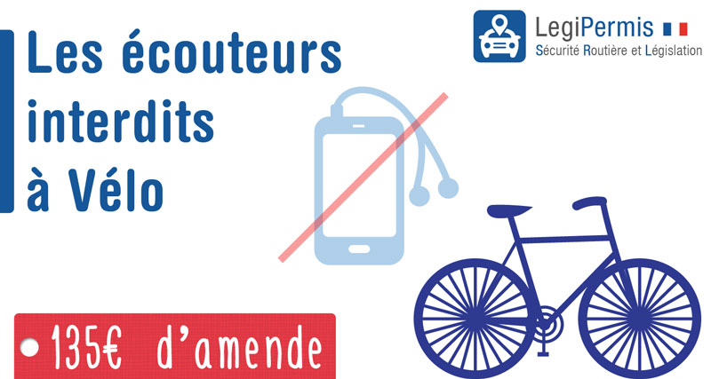 Interdiction des écouteurs en vélo, des amendes possibles