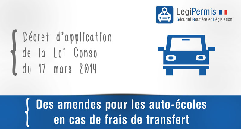 amende auto-école frais de transfert