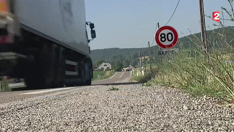 limitation à 80km/h sur les routes en France