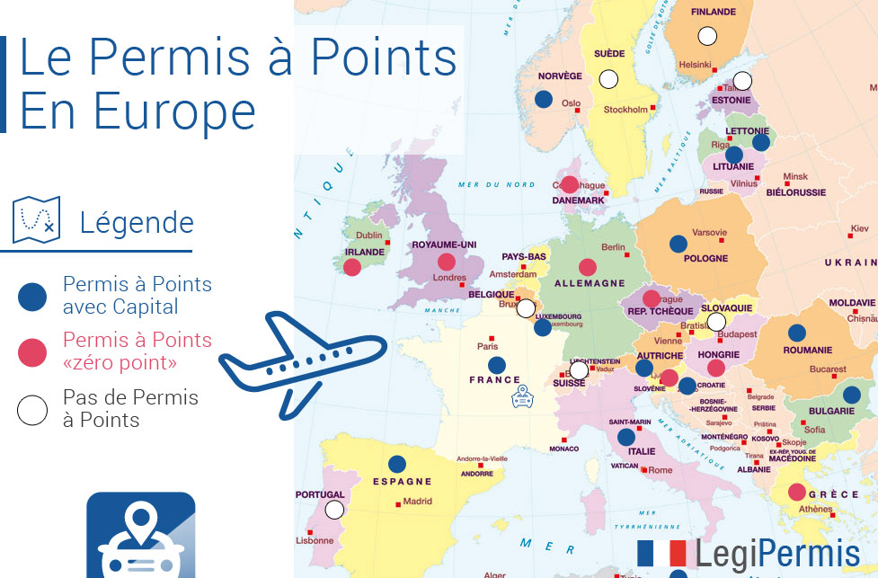 permis à points en Europe : la carte