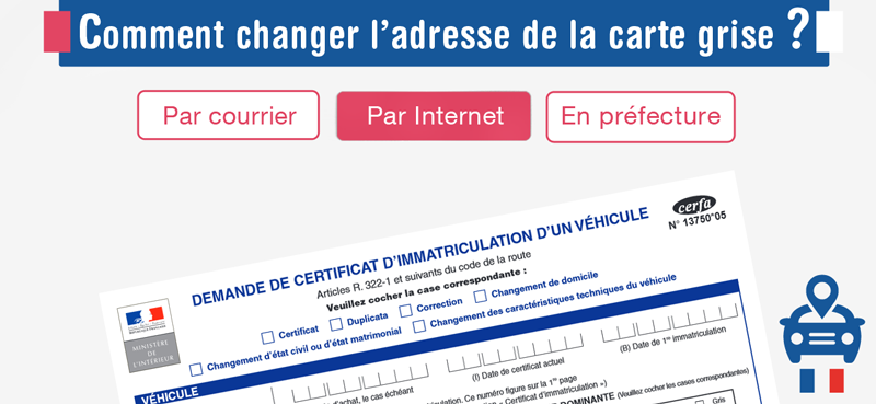 Changement d’adresse de la carte grise