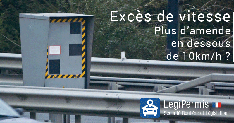 Excès de vitesse, plus d’amendes en dessous de 10km/h ?