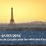 1er juillet 2016 Paris : interdiction des voitures d’avant 1997