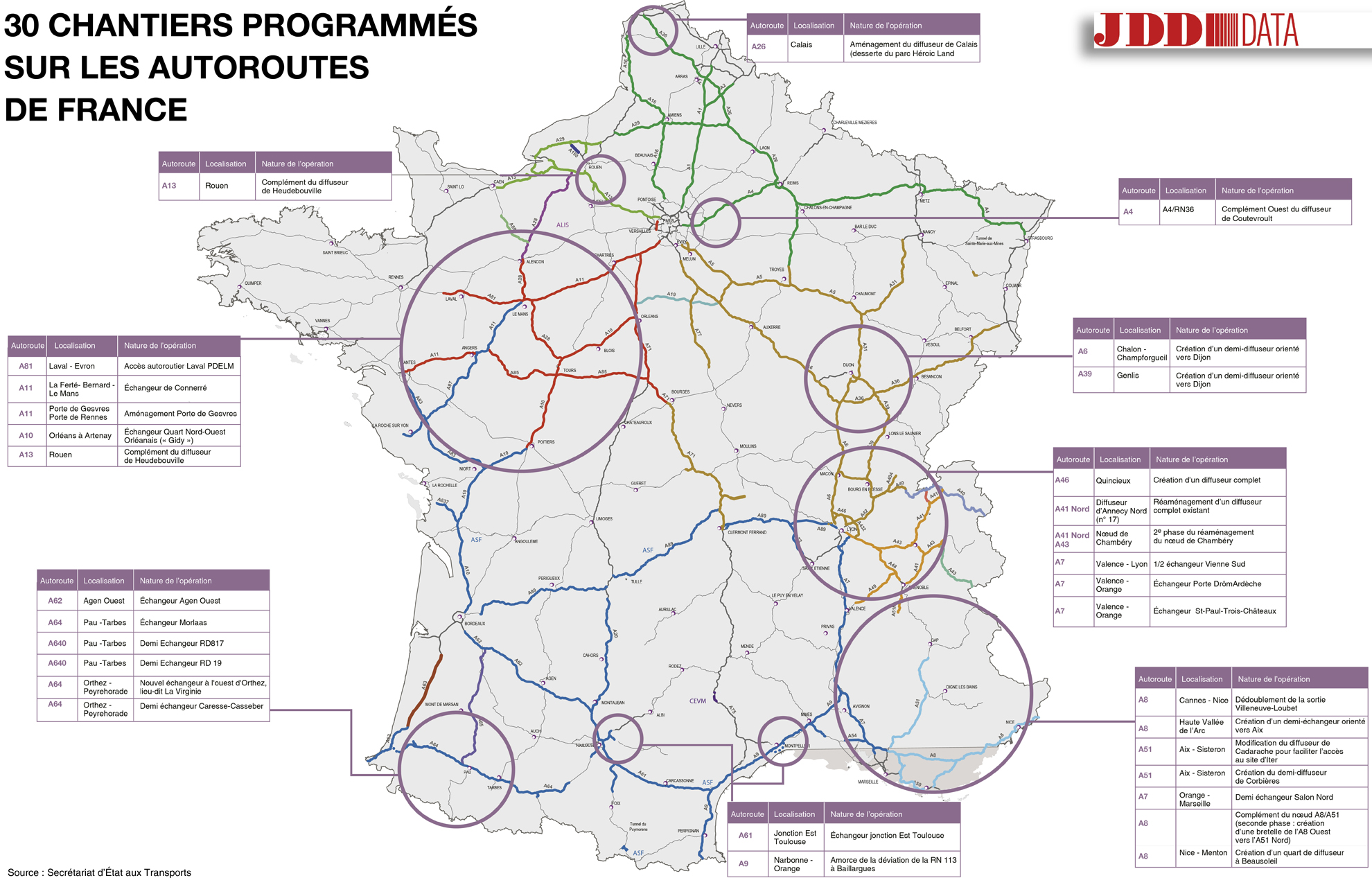 carte autoroute france 2018