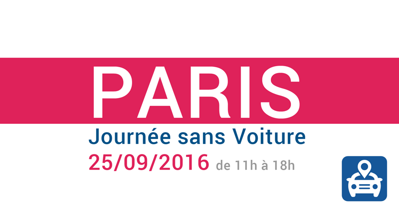 Journée sans voiture Paris le 25/09/16, les zones concernées