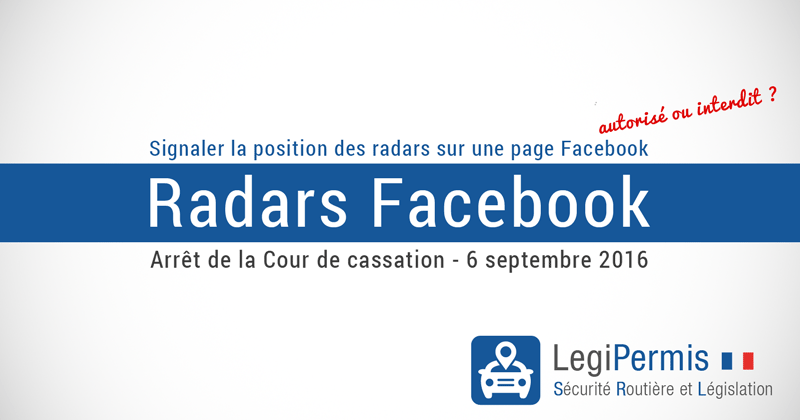 Avertir les radars sur Facebook n’est plus interdit