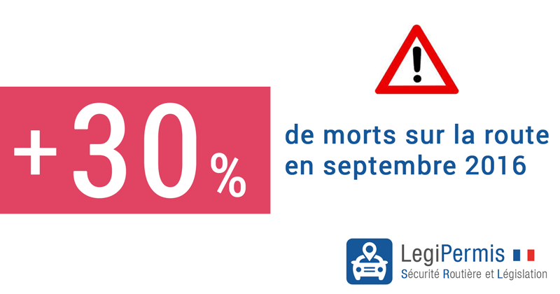 mortalité routière septembre 2016 hausse 30%