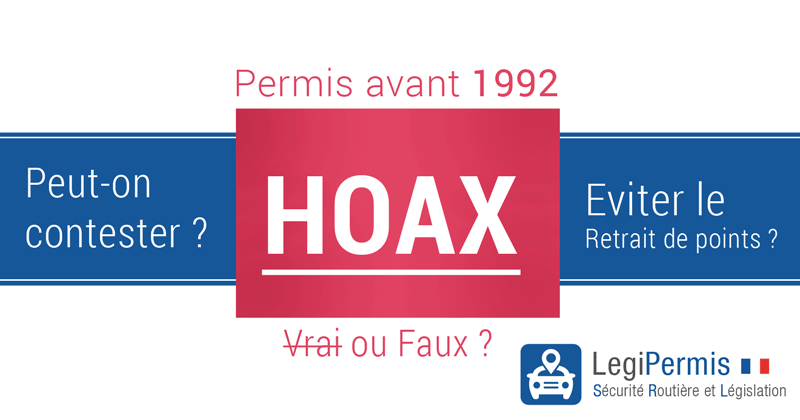 Retrait de point pour un permis d’avant 1992. Info ou intox ?