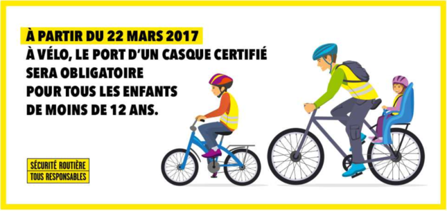 Casque obligatoire campagne sécurité routière