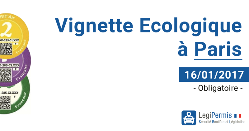 Vignette écologique obligatoire au 16/01/2017 à Paris