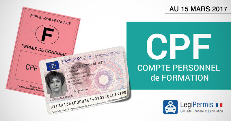 Payer son permis avec le CPF dés le 15 mars