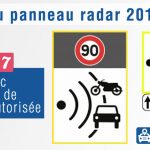 Nouveau panneau radar avec limitation de vitesse au 01/03/17