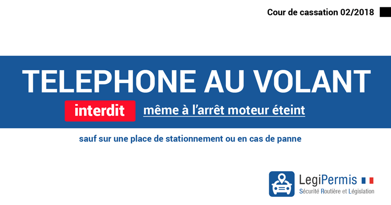 Téléphone au volant interdit même à l'arrêt moteur éteint