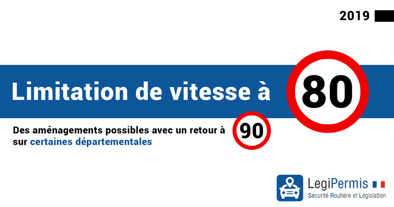 Fin des 80 km/h sur certaines routes en 2019, décision du département