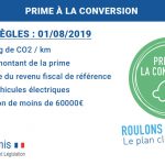 Prime à la conversion : ce qui change au 1er Août 2019