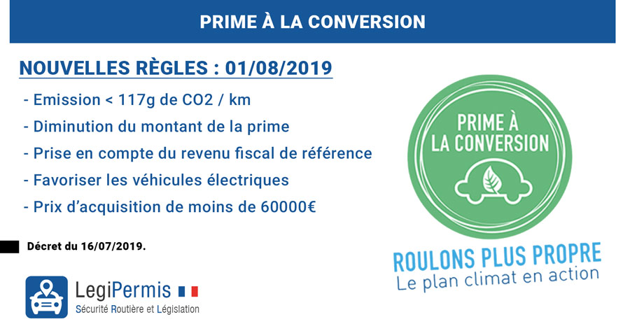 Prime à la conversion : ce qui change au 1er Août 2019