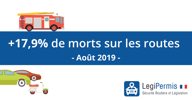 augmentation du nombre de morts sur les routes en Août 2019