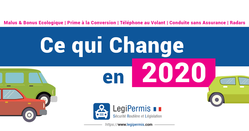 auto, code de la route, permis, bonus malus écologique, prime à la conversion, conduite sans assurance, radar automatique, ce qui change en 2020