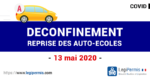 date de reprise auto-école après le déconfinement du covid-19