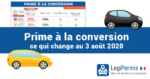 Prime à la conversion ce qui change au 3 août 2020