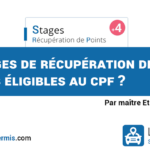 Les stages de récupération de points sont-ils éligibles au CPF ?