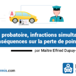 Permis probatoire, infractions simultanées et conséquences sur la perte de points