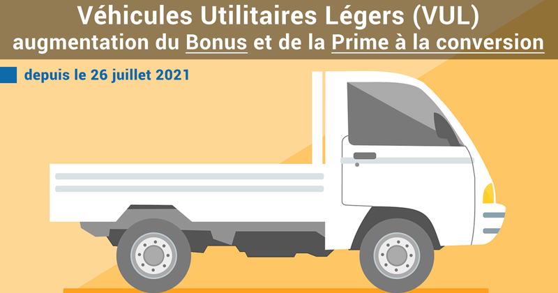 hausse du bonus écologique et de la prime à la conversion pour les véhicules utilitaires légers (VUL)