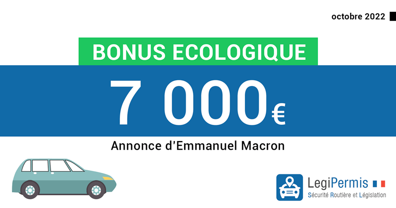 Emmanuel Macron va augmenter le bonus écologique à 7000€ en 2023