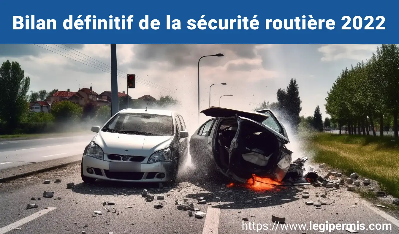 Bilan définitif de la sécurité routière en 2022 en France.
