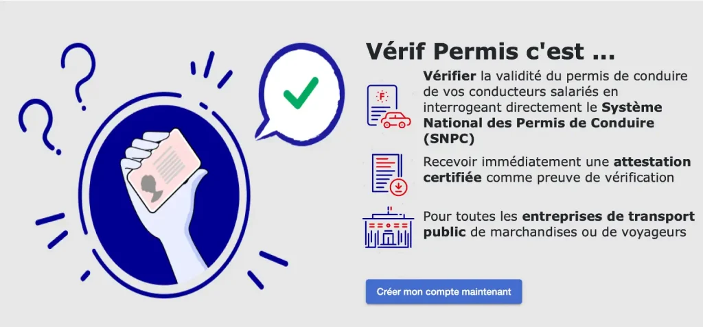 Verif Permis permet de vérifier la validité du permis d'un salarié.