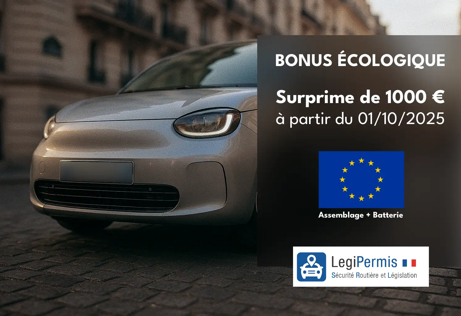 Une surprime de 1000 euros pour le bonus écologique à partir du 1er octobre 2025, pour les modèles avec des batteries et un assemblage en Europe.