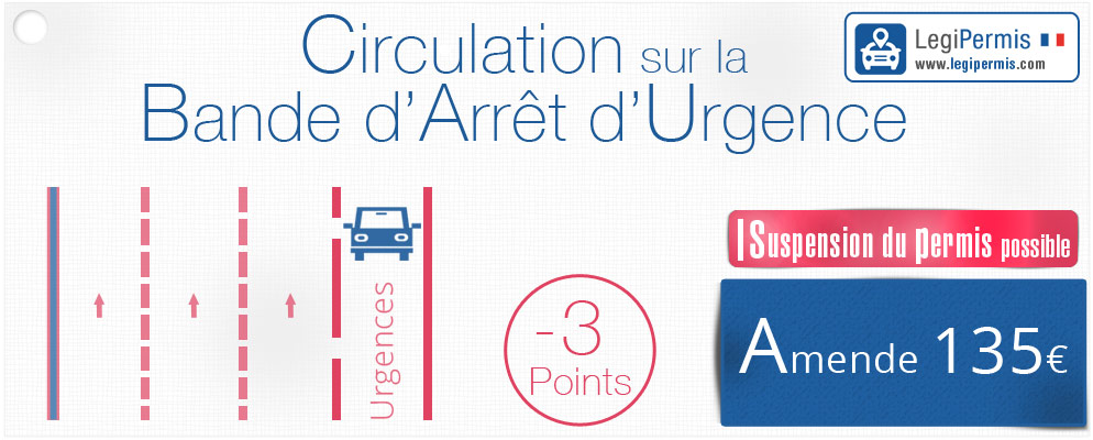 circulation arret urgence amende et perte de points