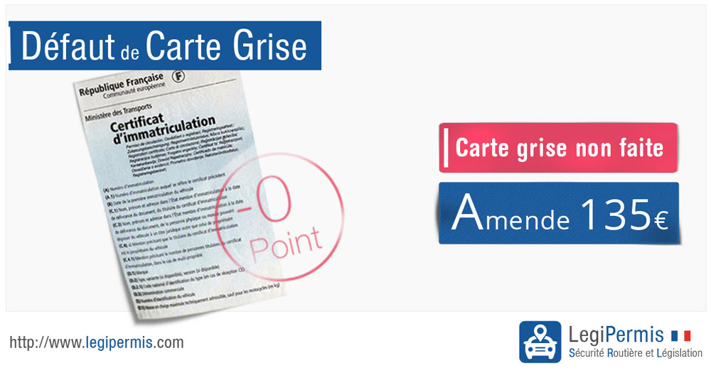 Amende défaut de carte grise