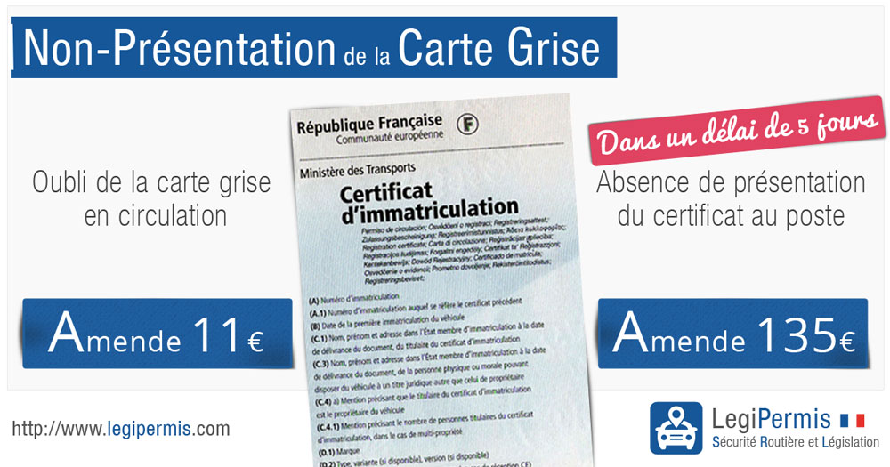 Amende non-présentation carte grise