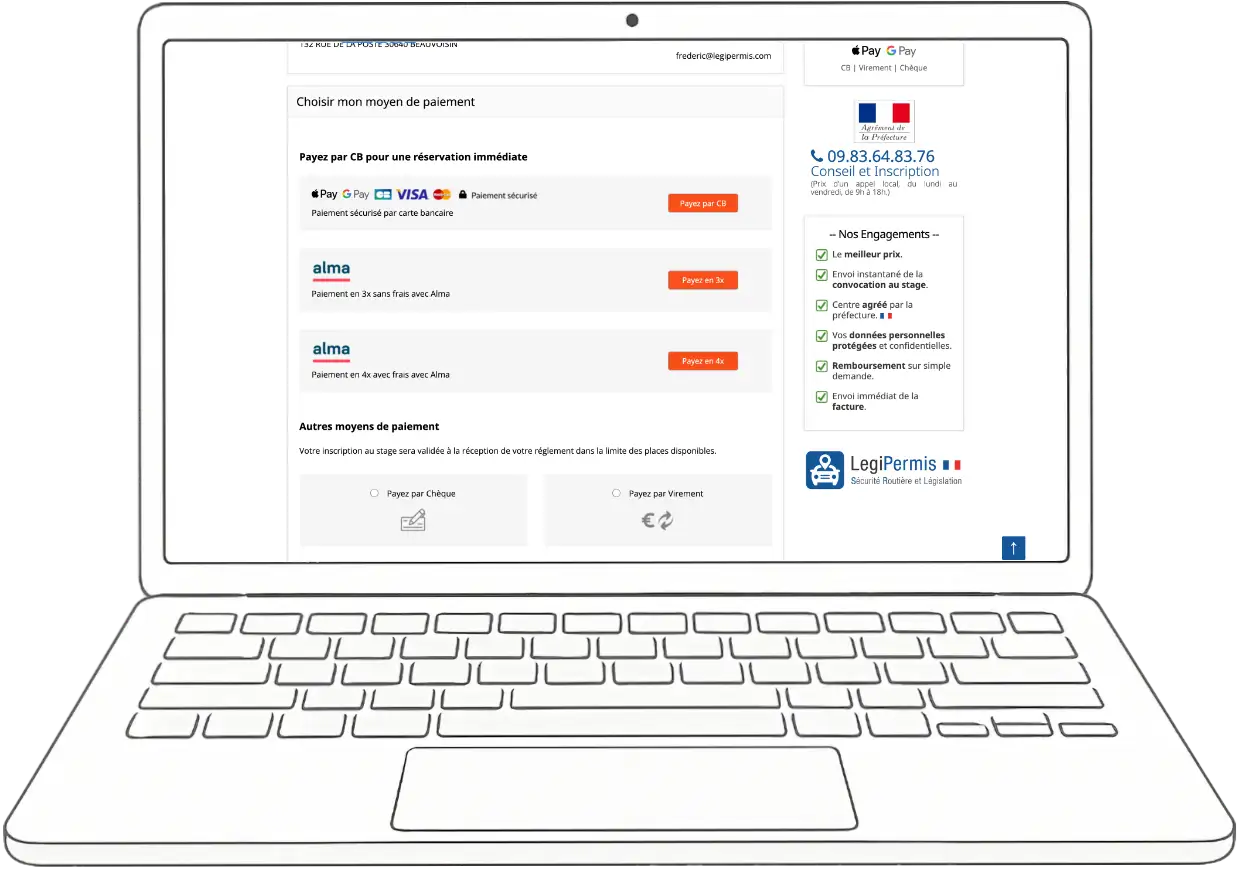 Illustration confirmation ordinateur étape 3
