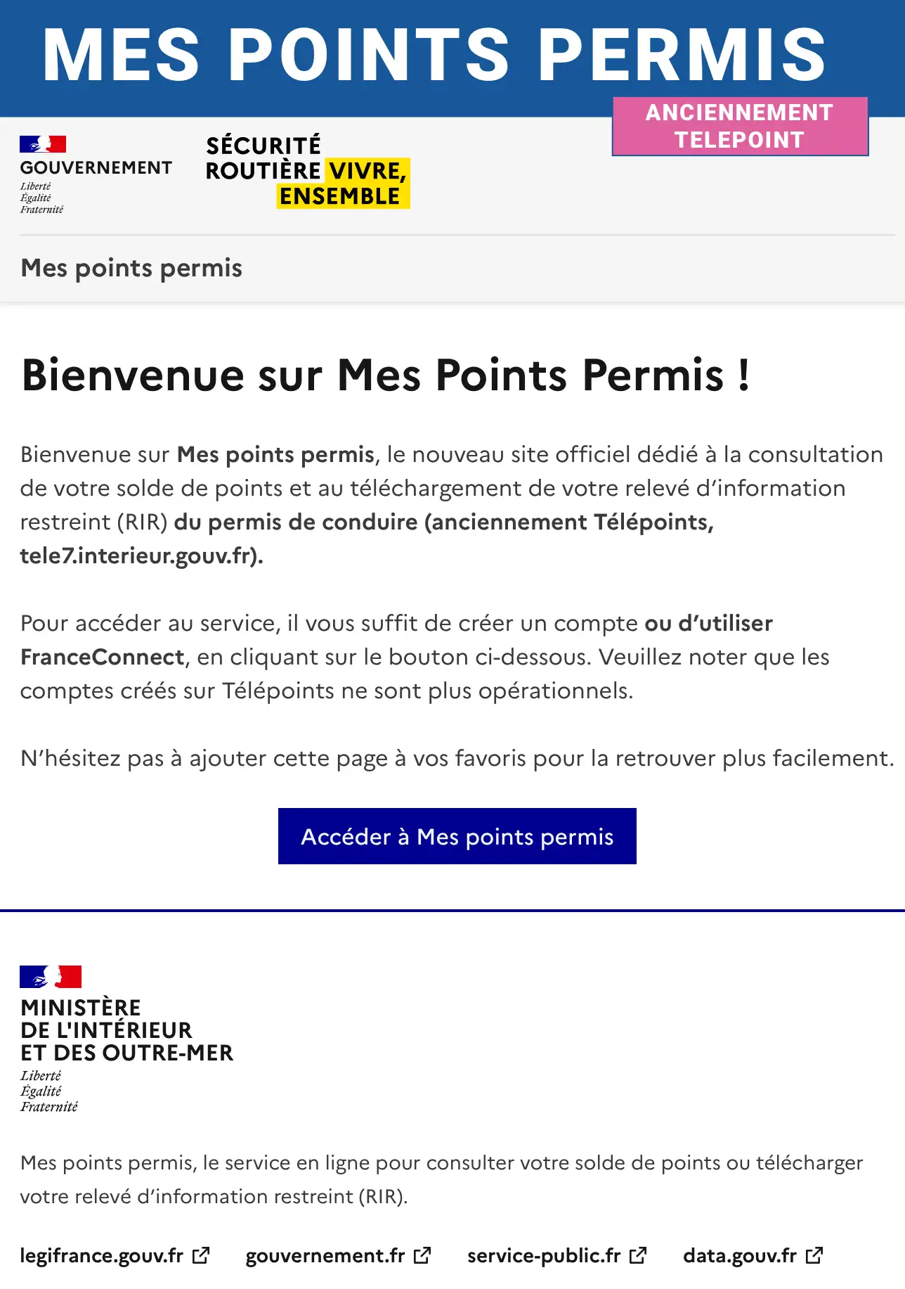 Mes Points Permis : nouveau service pour consulter son solde de points