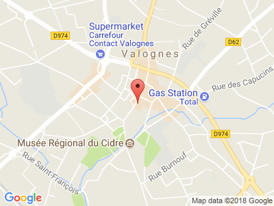 Plan Google Stage recuperation de points à Valognes proche de La Glacerie