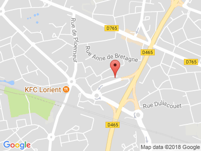 Plan Google Stage recuperation de points à Lorient proche de Ploemeur