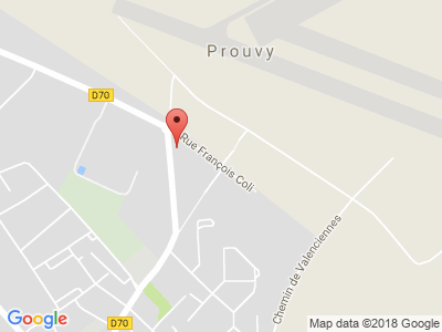 Plan Google Stage recuperation de points à Prouvy proche de Fontaine-Notre-Dame