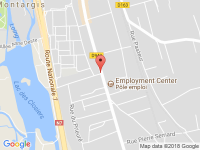 Plan Google Stage recuperation de points à Montargis proche de Pannes