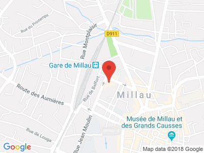 Plan Google Stage recuperation de points à Millau proche de Rodez