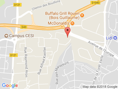 Plan Google Stage recuperation de points à Mont-Saint-Aignan proche de Vaupalière