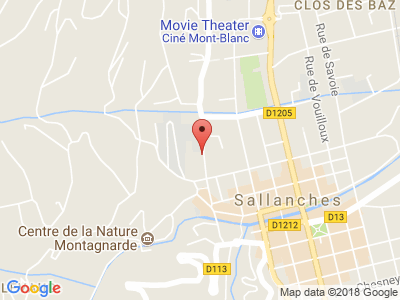 Plan Google Stage recuperation de points à Sallanches proche de Le Fayet